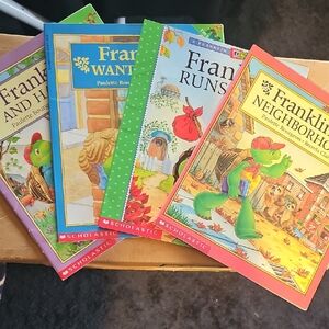 Scholastic Kids Books Set - Purple, Blue, Green, Yellow Covers